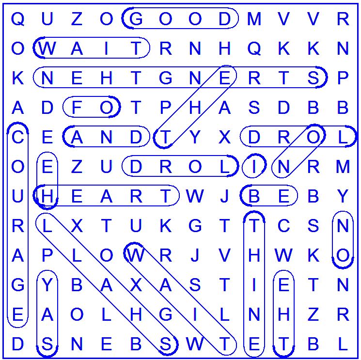 answers to puzzle
