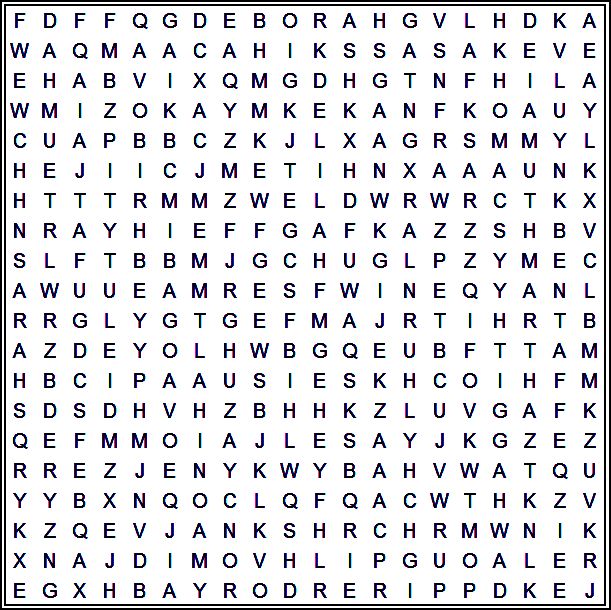 Wordsearch puzzle
